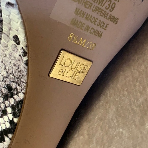 Louise etCie snakeskin print wedge sandals, sz 8.5 - Picture 6 of 8